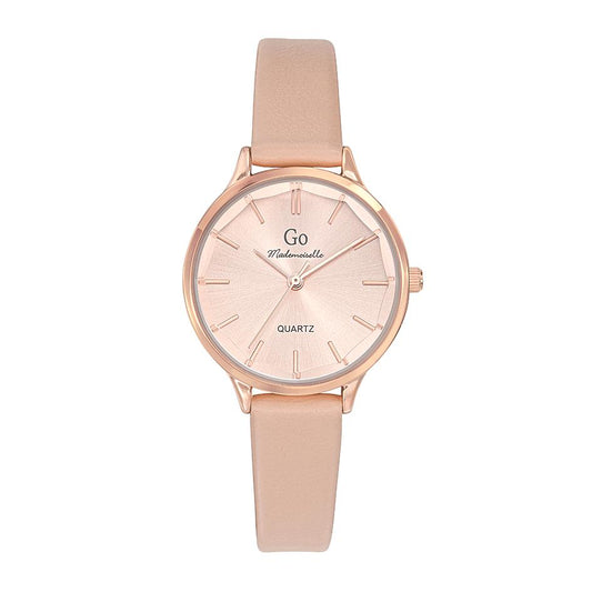 Uhr Edelstahl, Metall rosé IP beschichtet Ø30 mm