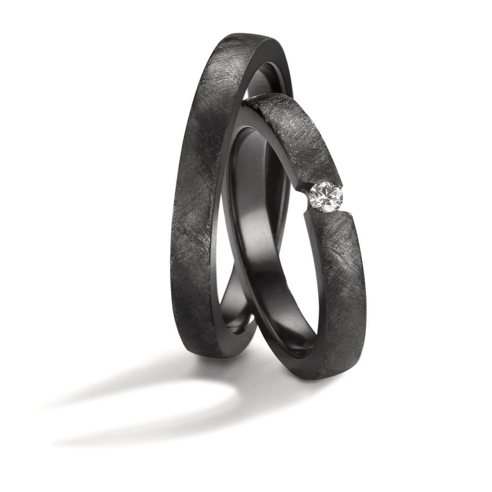 Partnerring Zirkonium Diamant 0.05 ct, w-si