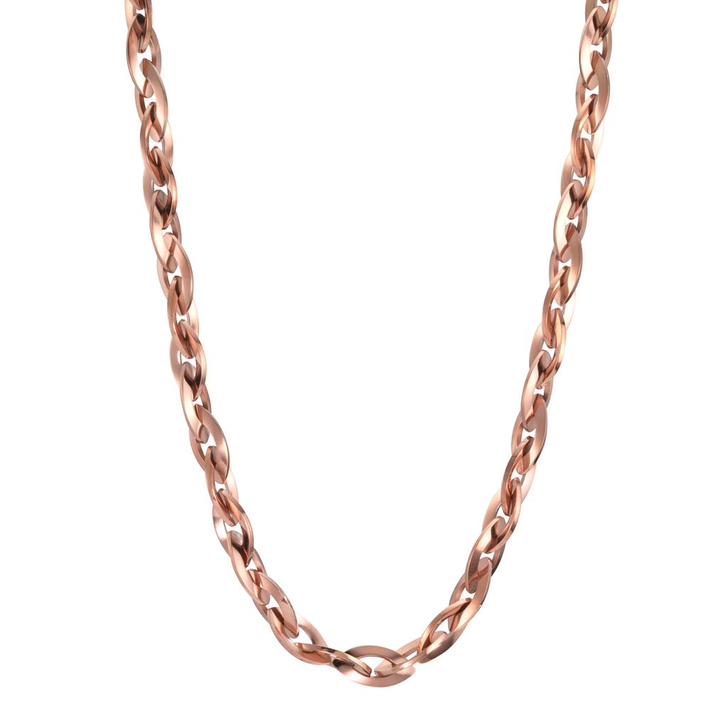 Collier Edelstahl Zirkonia rosé IP beschichtet verstellbar