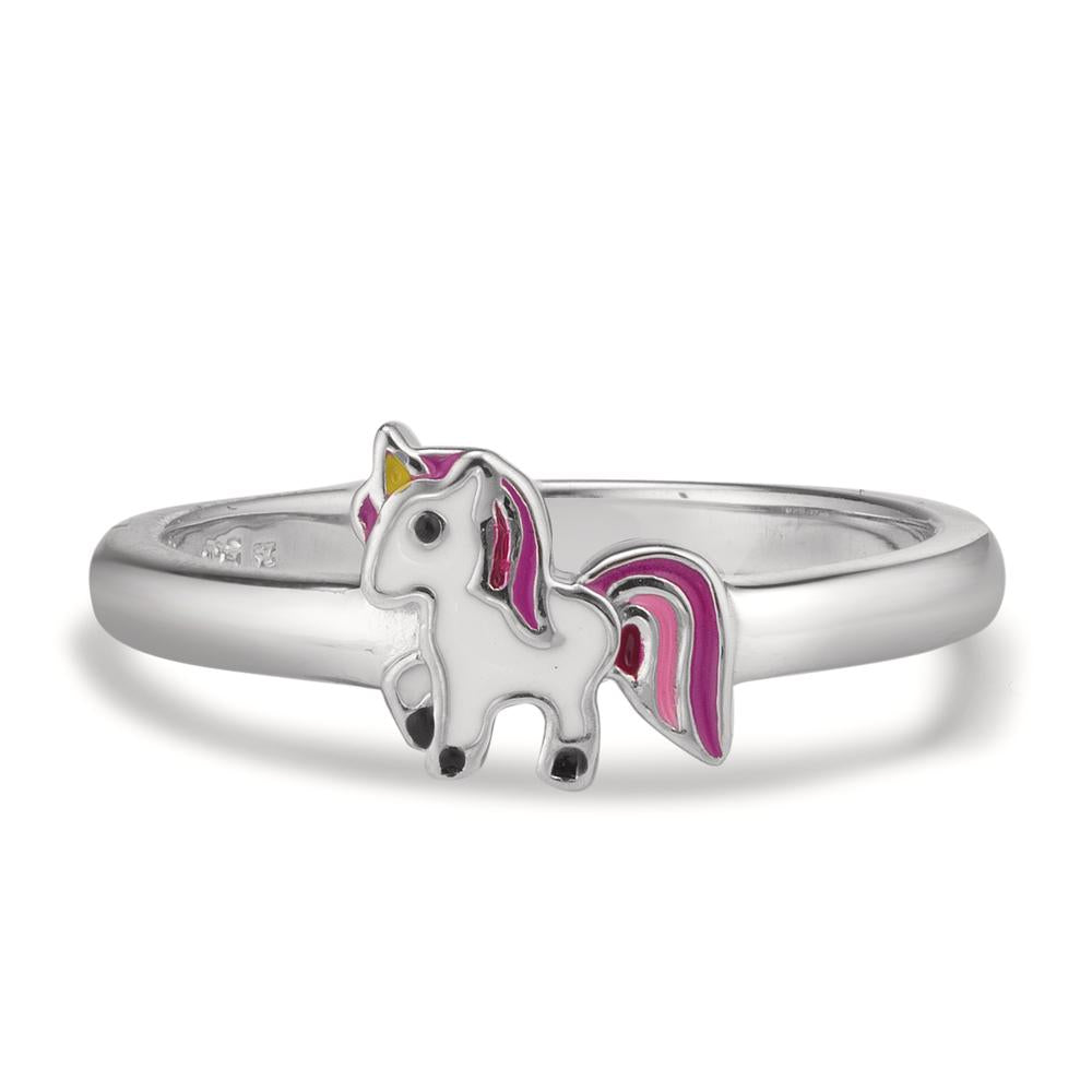 Fingerring Silber rhodiniert Einhorn