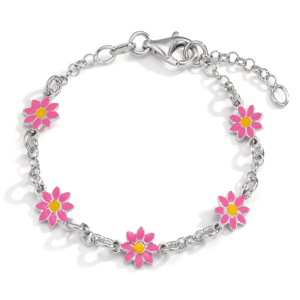 Armband Silber rhodiniert Blume verstellbar Ø7 mm