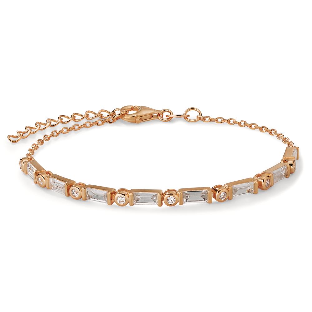 Armband Silber Zirkonia 16 Steine rosé vergoldet verstellbar