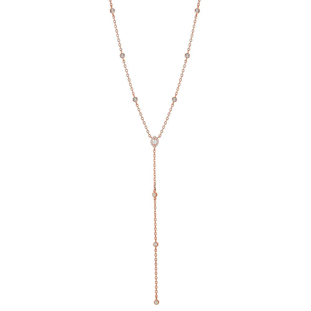 Y-Collier Silber rosé vergoldet verstellbar