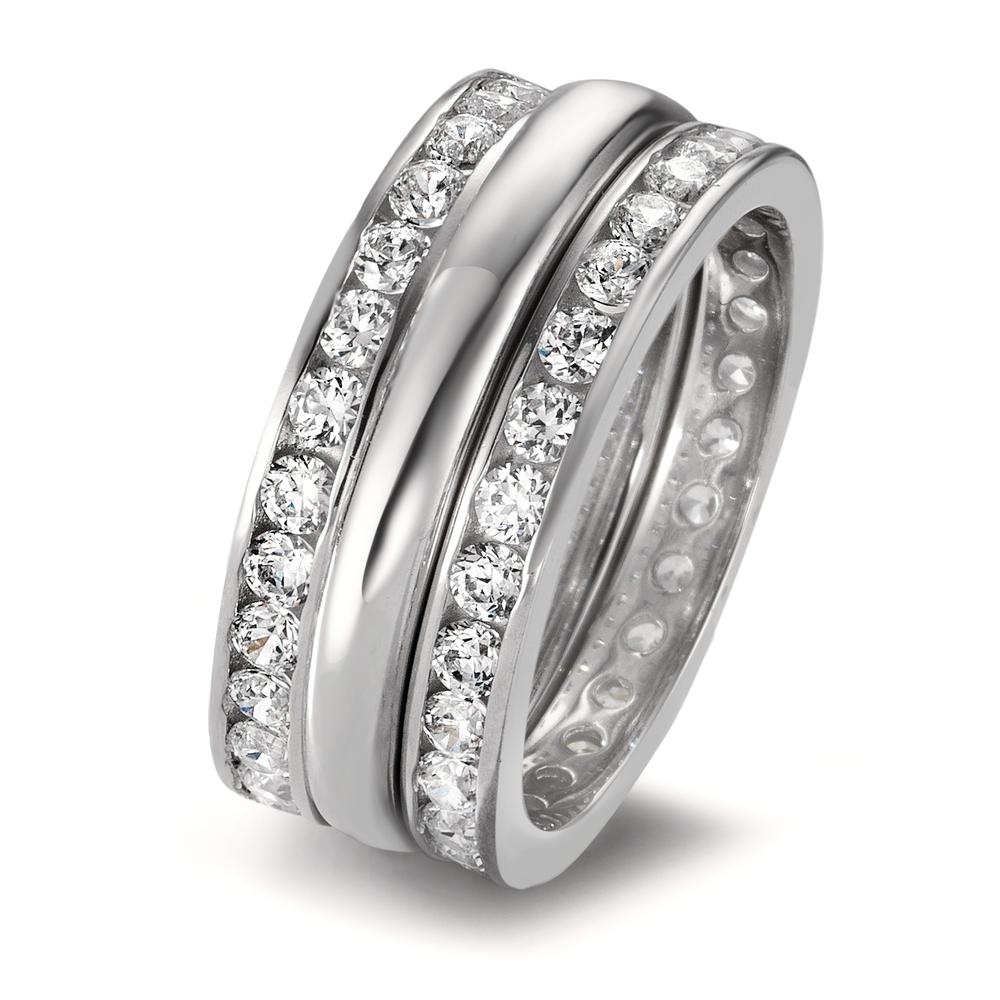 Ringset 750/18 K Weissgold Zirkonia