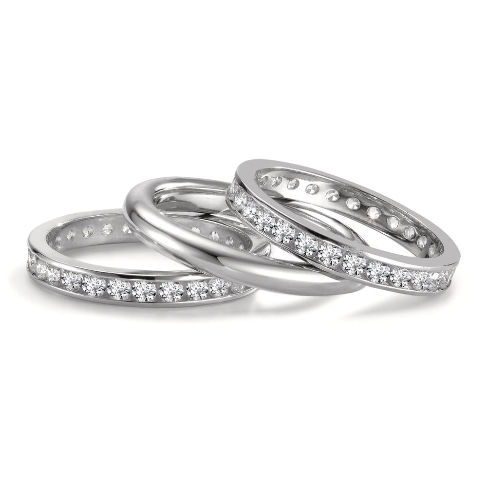 Ringset 750/18 K Weissgold Zirkonia