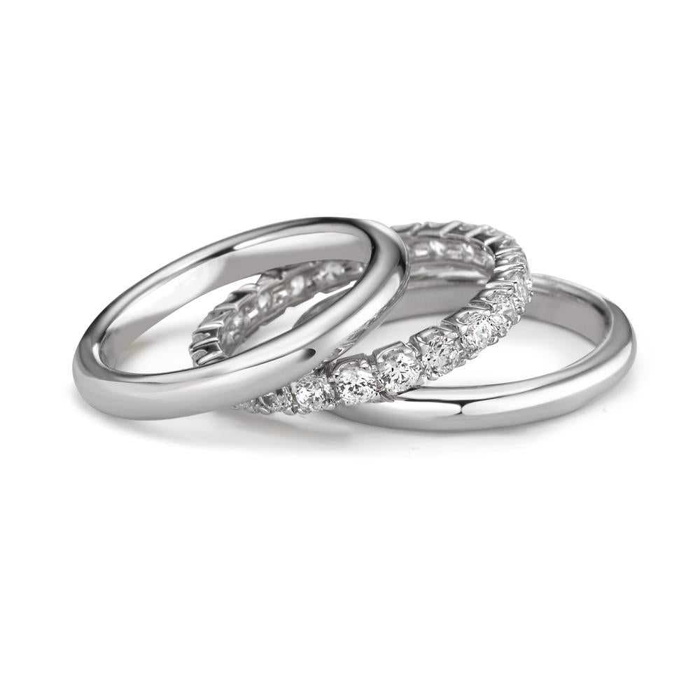 Ringset 750/18 K Weissgold Zirkonia