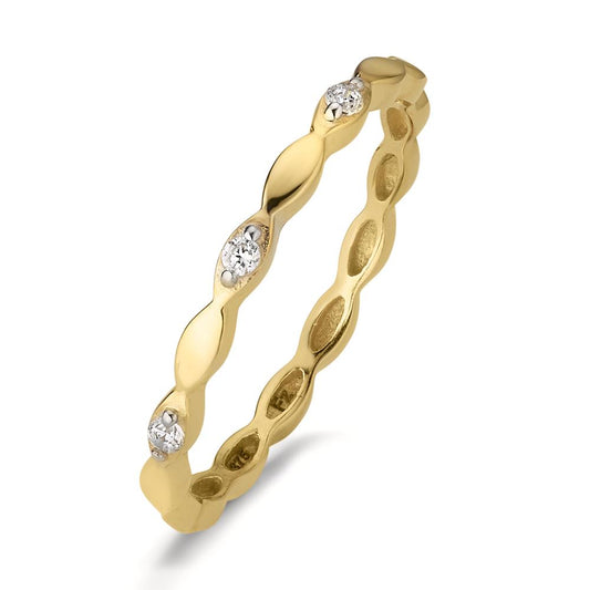 Beisteckring 375/9 K Gelbgold Zirkonia 3 Steine