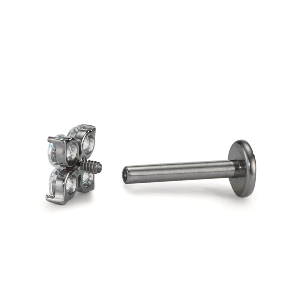 Piercing Titan Zirkonia 4 Steine Ø4.5 mm