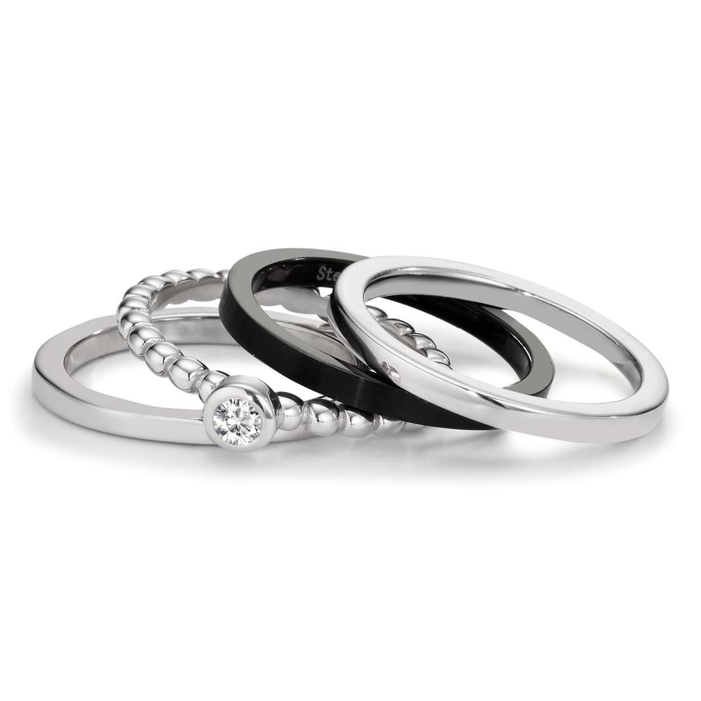 Ringset 4-teilig mit Zirkonia