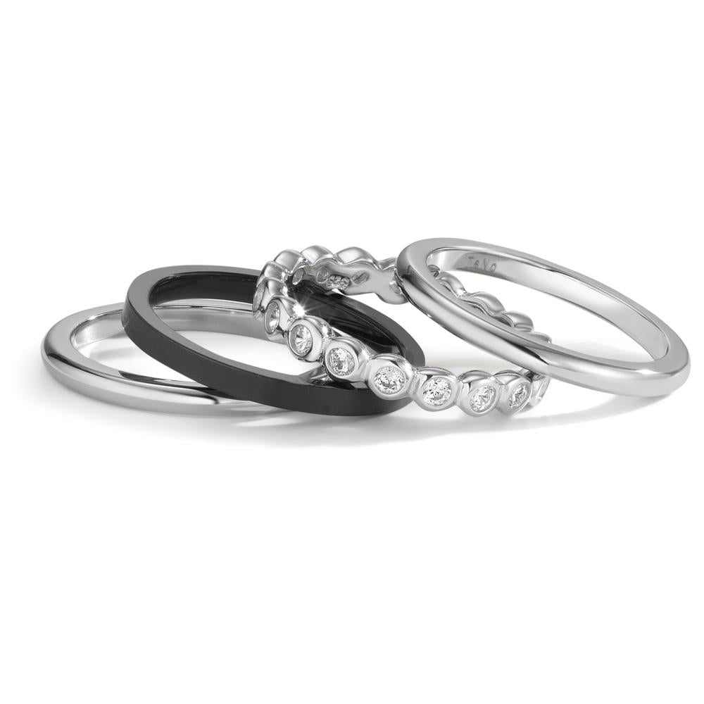 Ringset 4-teilig mit Zirkonia