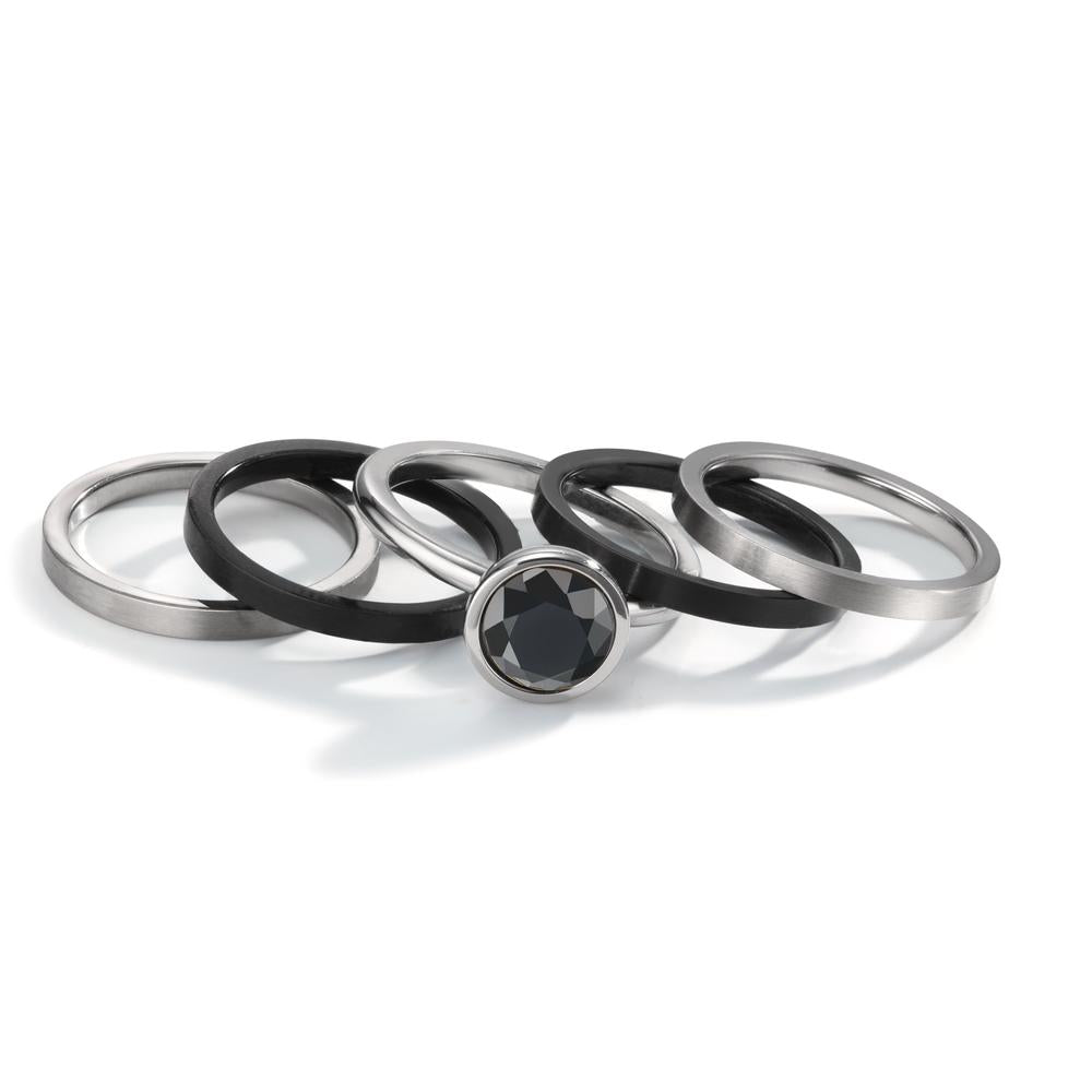 Ringset 5-teilig mit Zirkonia