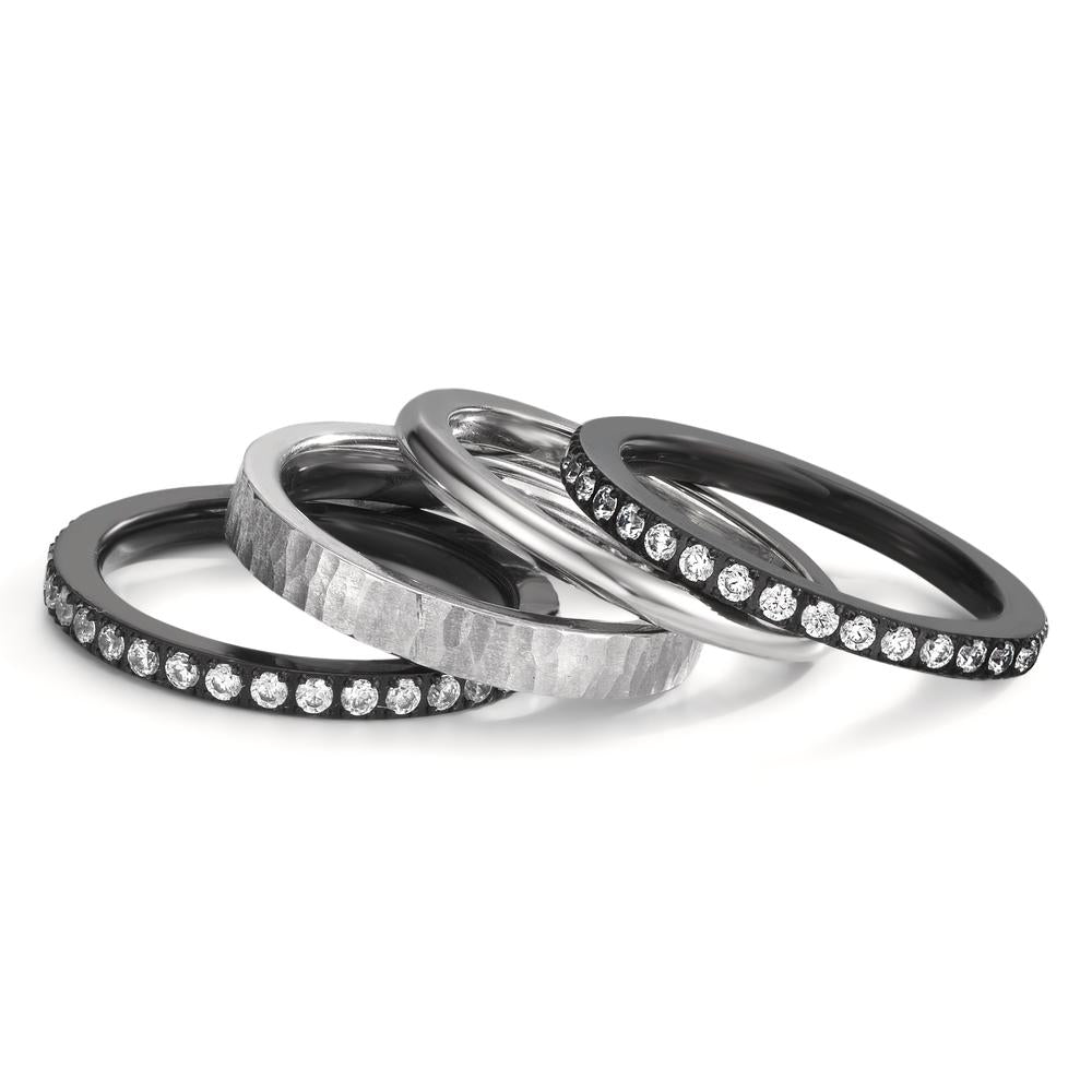 Ringset 4-teilig mit Zirkonia