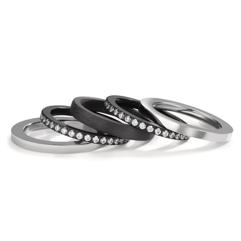 Ringset 5-teilig mit Zirkonia