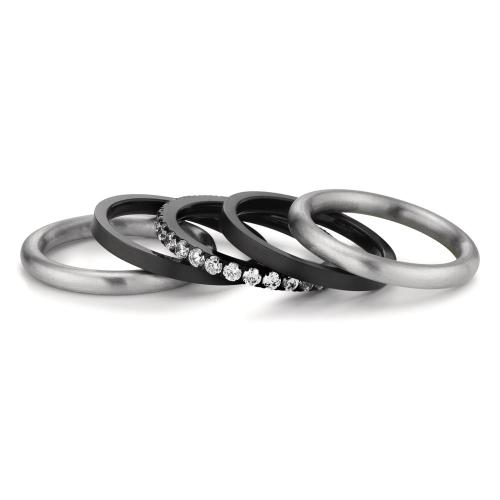 Ringset 5-teilig mit Zirkonia