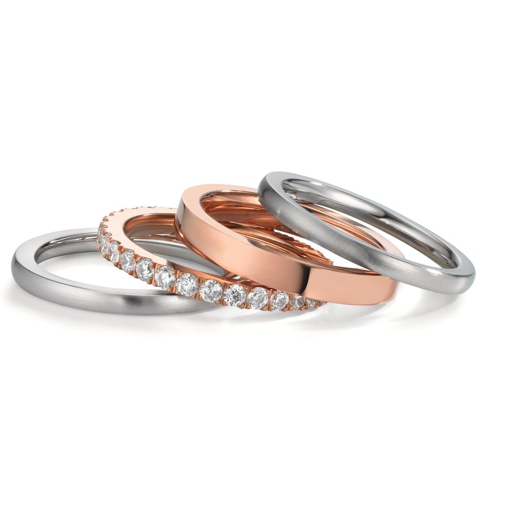 Ringset 4-teilig mit Zirkonia