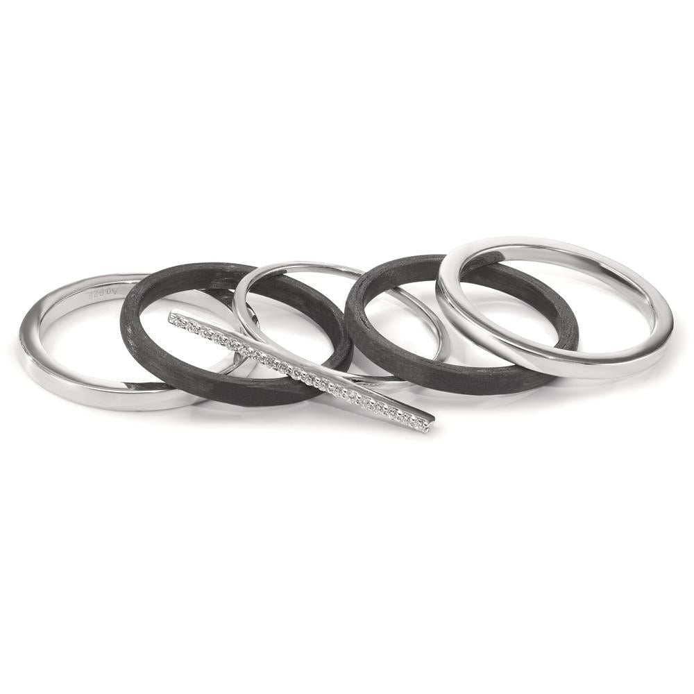 Ringset 5-teilig mit Zirkonia