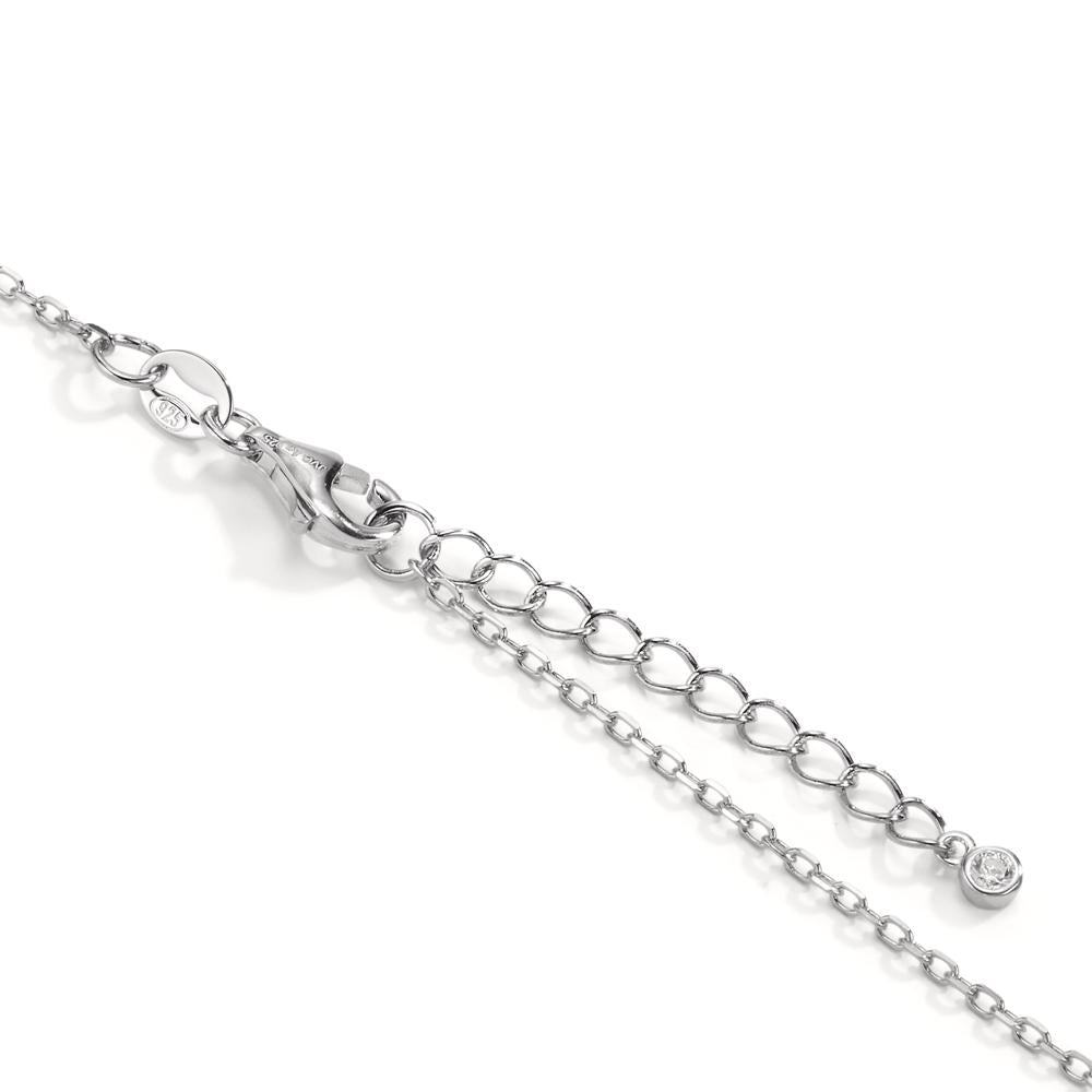 Collier Silber Zirkonia bunt rhodiniert verstellbar Ø14 mm