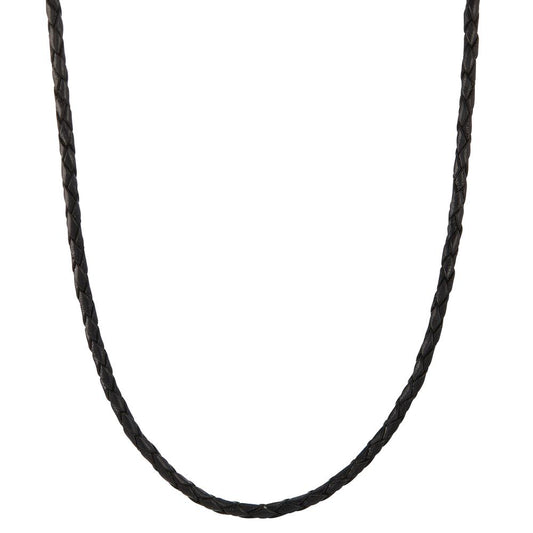 Collier Leder, Silber rhodiniert Ø2.7 mm