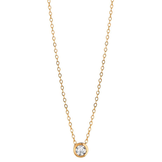 Collier 750/18 K Gelbgold Diamant 0.05 ct, w-si verstellbar