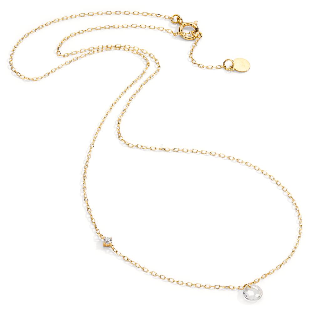 Collier 750/18 K Gelbgold Topas 2 Steine verstellbar