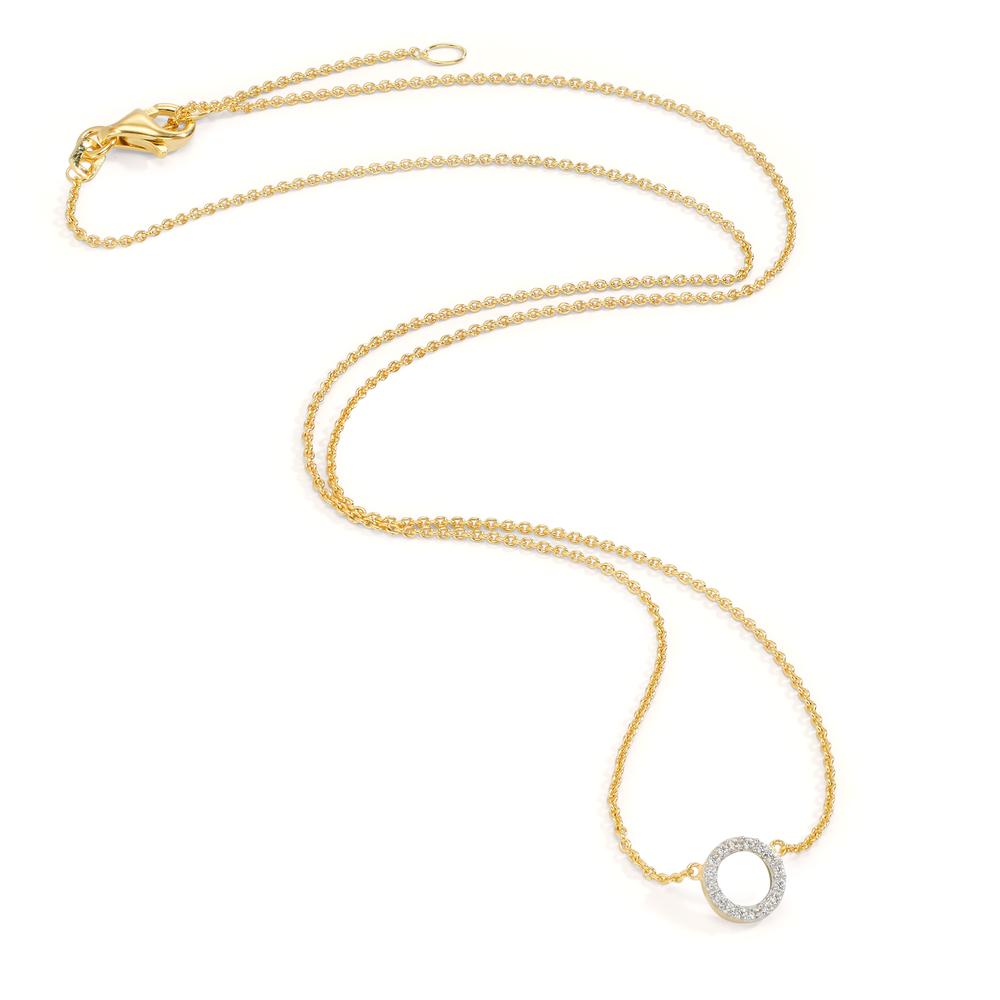 Collier 375/9 K Gelbgold Zirkonia verstellbar