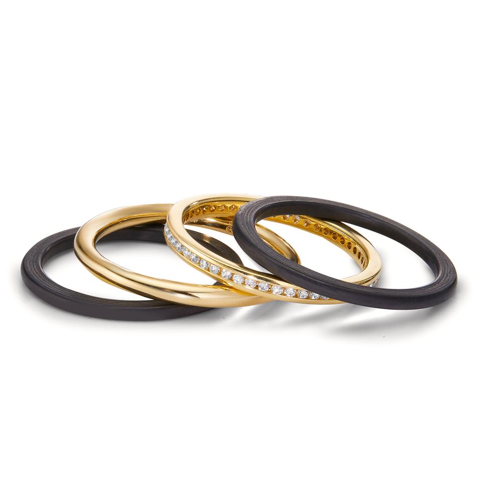 Ringset 4-teilig mit Diamant