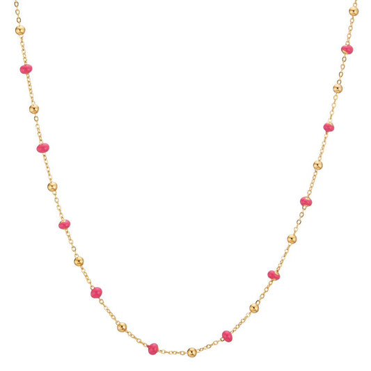 Collier 750/18 K Gelbgold emailliert