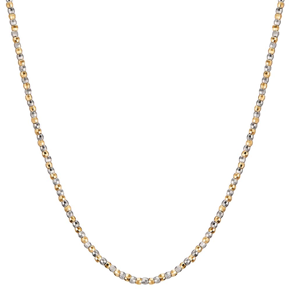 Collier 750/18 K Gelbgold, 750/18 K Weissgold verstellbar