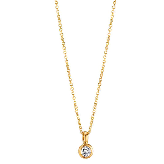 Collier 750/18 K Gelbgold Diamant 0.05 ct, w-si verstellbar