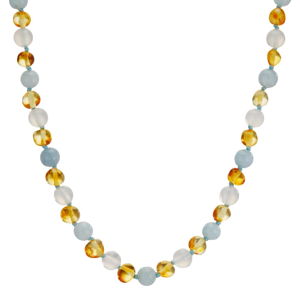 Collier Bernstein Achat, Aquamarin