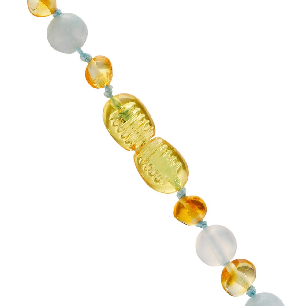 Collier Bernstein Achat, Aquamarin