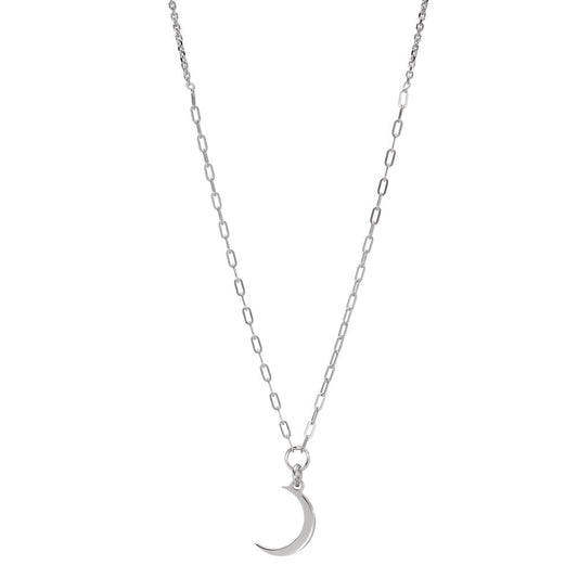 Collier Silber rhodiniert Mond verstellbar