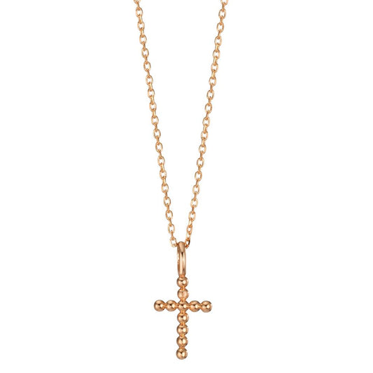 Collier Bronze Zirkonia vergoldet Kreuz