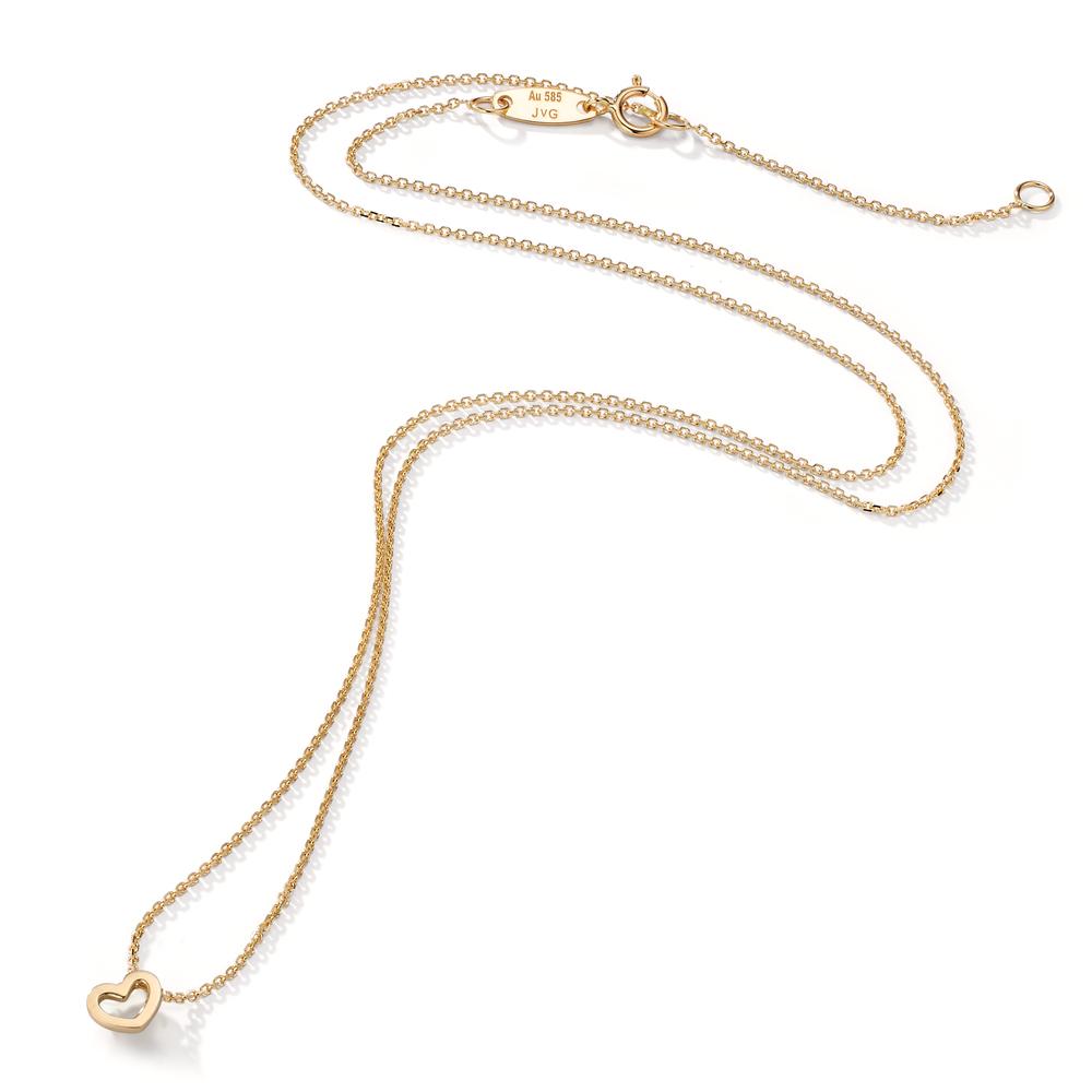 Collier 585/14 K Gelbgold Herz verstellbar