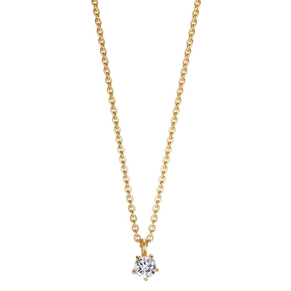 Collier 375/9 K Gelbgold Zirkonia verstellbar