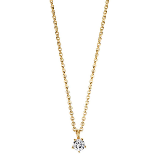 Collier 375/9 K Gelbgold Zirkonia verstellbar