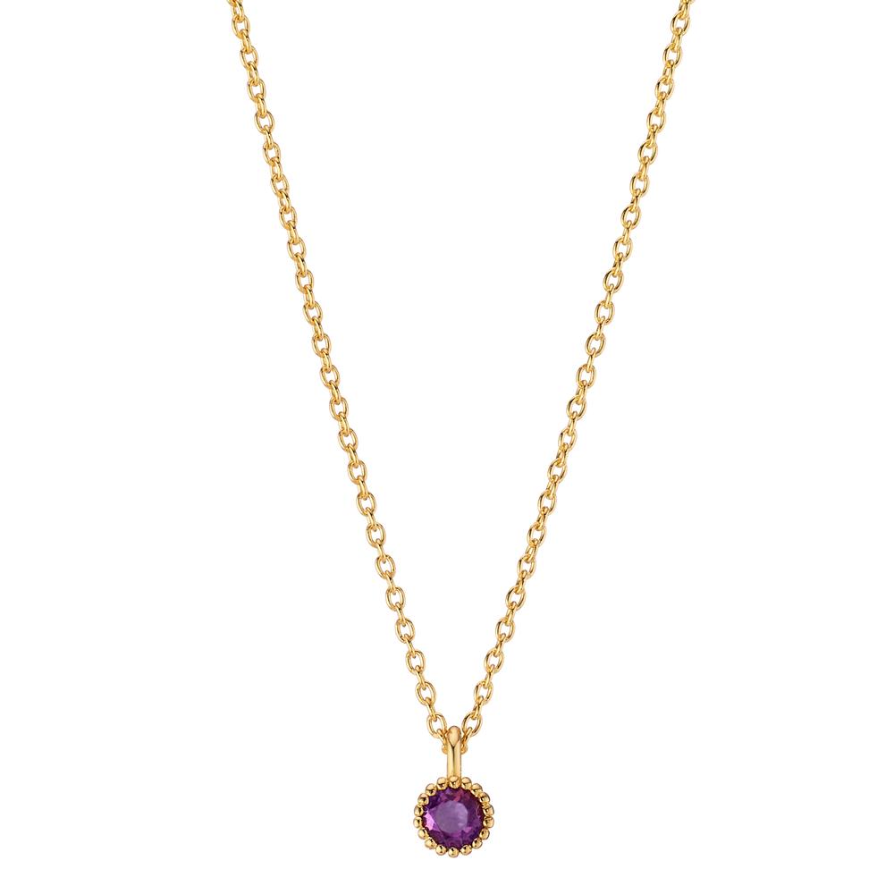 Collier 585/14 K Gelbgold Amethyst 0.064 ct verstellbar