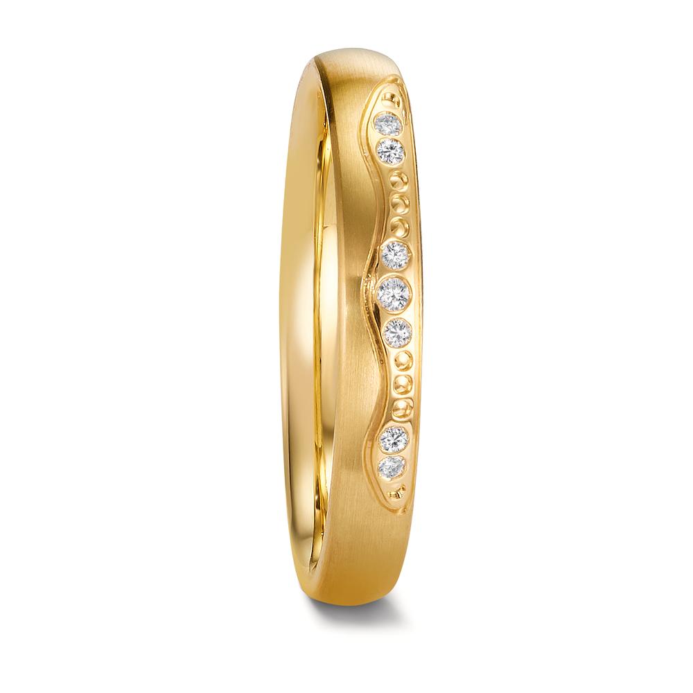 Partnerring 750/18 K Gelbgold Diamant 0.037 ct, w-si