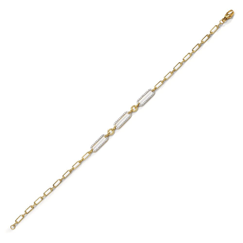 Armband 375/9 K Gelbgold Diamant 0.30 ct, 72 Steine, w-si