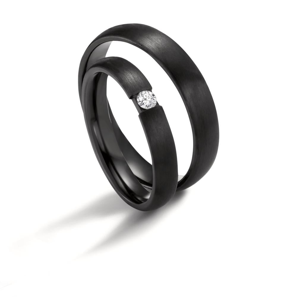 Partnerring Zirkonium Diamant 0.09 ct, w-si