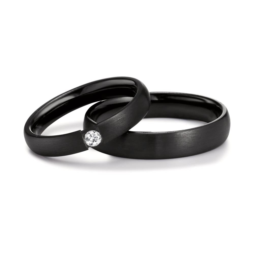 Partnerring Zirkonium Diamant 0.09 ct, w-si