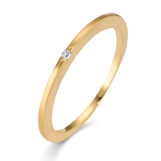 Beisteckring 750/18 K Gelbgold Diamant Lab Grown 0.01 ct, w-si