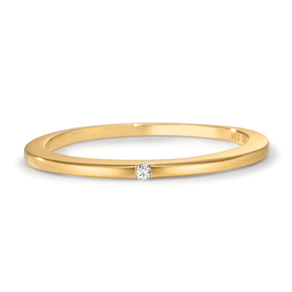 Beisteckring 750/18 K Gelbgold Diamant Lab Grown 0.01 ct, w-si