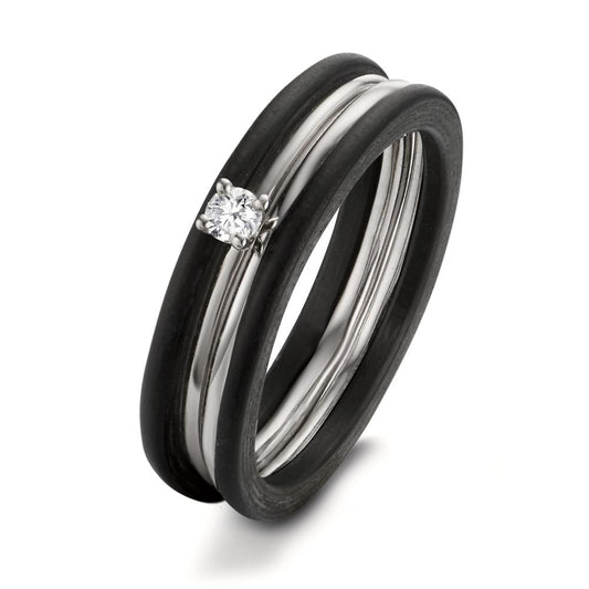 Ringset 4-teilig mit Diamant