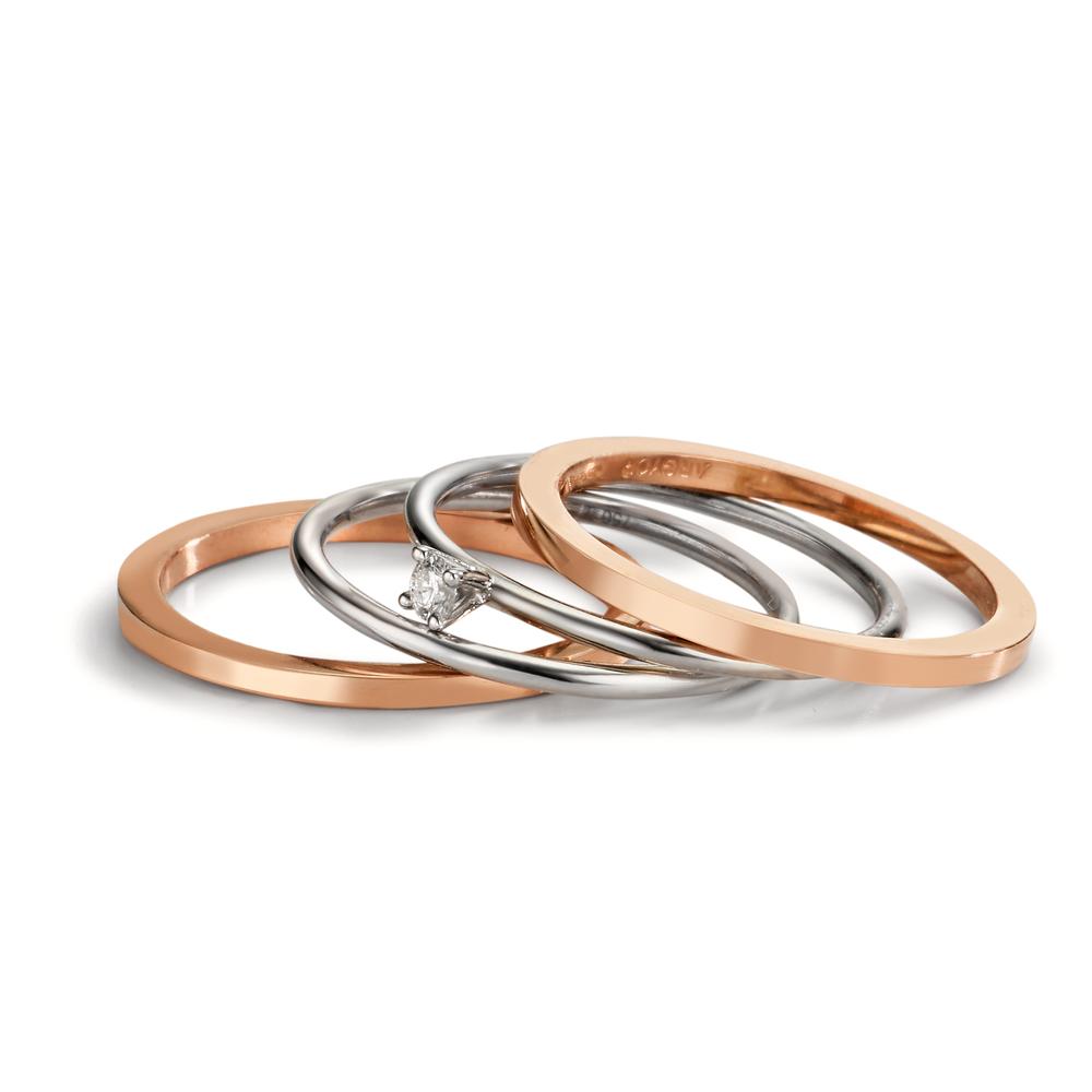 Ringset 4-teilig mit Diamant