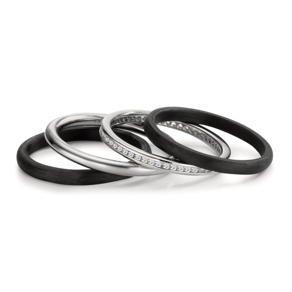 Ringset 4-teilig mit Diamant