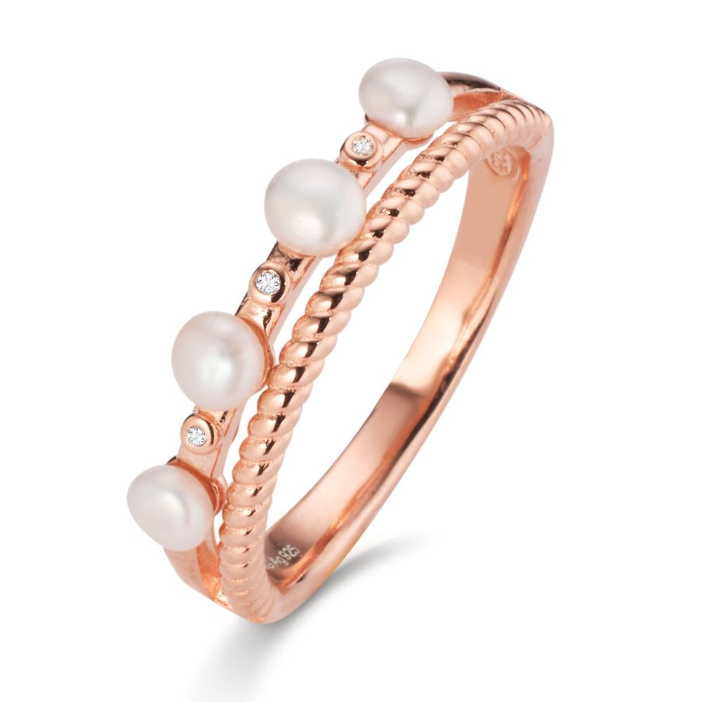 Fingerring Silber rosé vergoldet shining Pearls