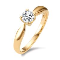 Solitär Ring 750/18 K Gelbgold Diamant 0.40 ct, w-si