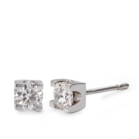 Ohrstecker 750/18 K Weissgold Diamant 0.50 ct, 2 Steine, w-si Ø4 mm-563509