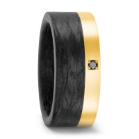 Fingerring Carbon, 750/18 K Gelbgold-565357